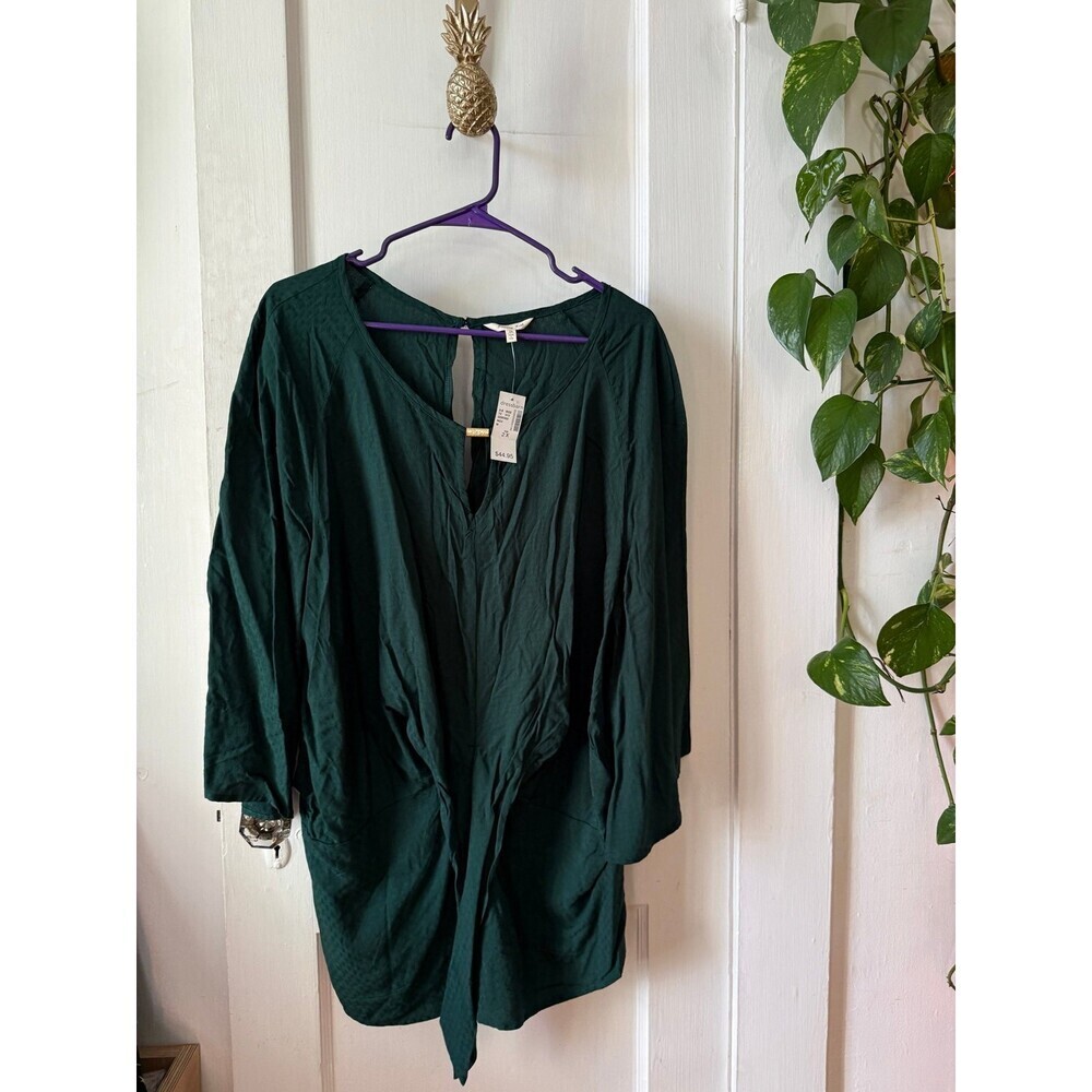 Dress barn Krazy Kat women’s size 2X large green blouse new with tags